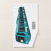 電気機関車の漫画イラストレーション バスタオルセット (ハンドタオル)