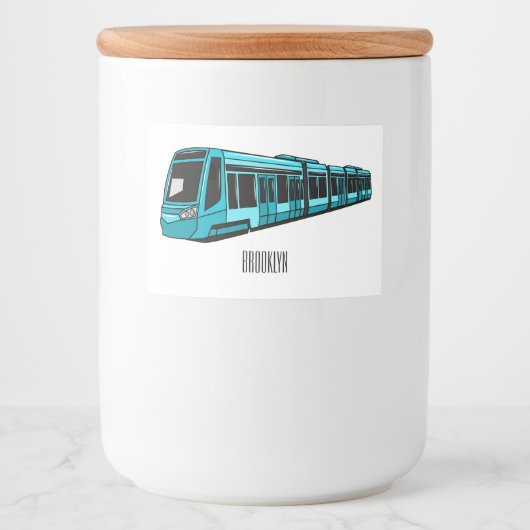 電気機関車の漫画イラストレーション フードラベル (正面)