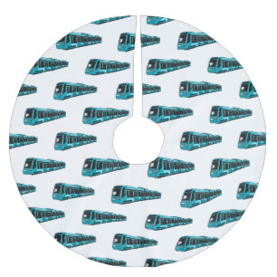 電気機関車の漫画イラストレーション ブラッシュドポリエステルツリースカート