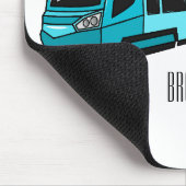 電気機関車の漫画イラストレーション マウスパッド (コーナー)