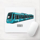 電気機関車の漫画イラストレーション マウスパッド (マウス)