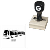 電気機関車の漫画イラストレーション ラバースタンプ (押印)