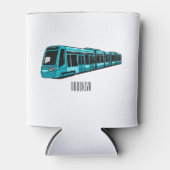 電気機関車の漫画イラストレーション 缶クーラー (正面)