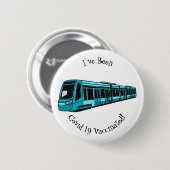 電気機関車の漫画イラストレーション 缶バッジ (正面&裏面)