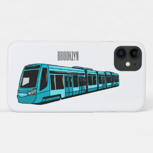 電気機関車の漫画イラストレーション iPhone 11 ケース