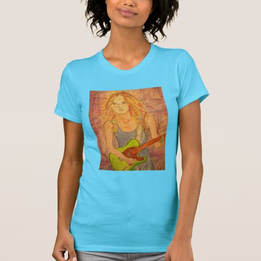 電気民俗石の女の子のplayin tシャツ (正面)