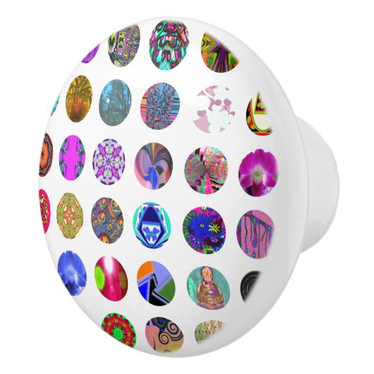 電気水玉模様 セラミックノブ (右)