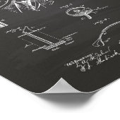 電気治療学1893特許技術Chalkboard ポスター (角)