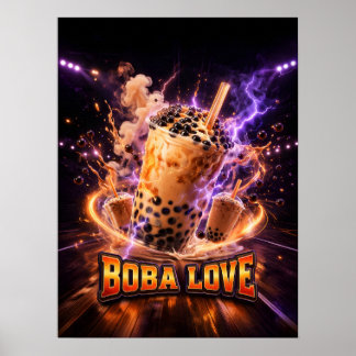 電気泡茶グラフィック ポスター