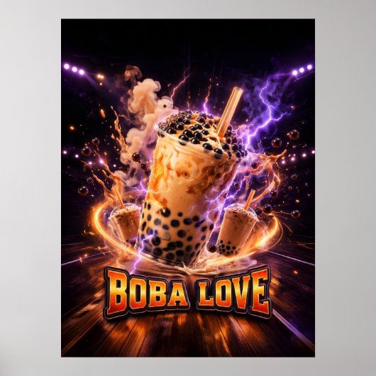 電気泡茶グラフィック ポスター (正面)