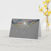 電気火花 カード (黄色い花)