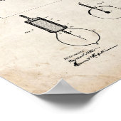 電気照明特許のテスラシステム – Old Loo ポスター (角)