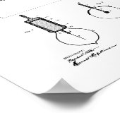 電気照明特許のテスラ方式 ポスター (角)