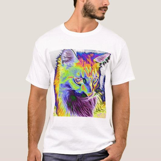 電気猫 Tシャツ (正面)