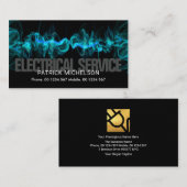 電気発光稲妻波電気技師 名刺 (正面/裏面)