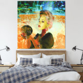 電気的サイボーグ キャンバスプリント (インサイチュ (寝室))