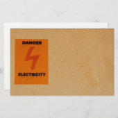 電気的危険サイン 便箋 (正面/裏面)