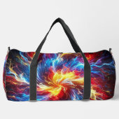 電気稲妻の明るい色 ダッフルバッグ (正面)