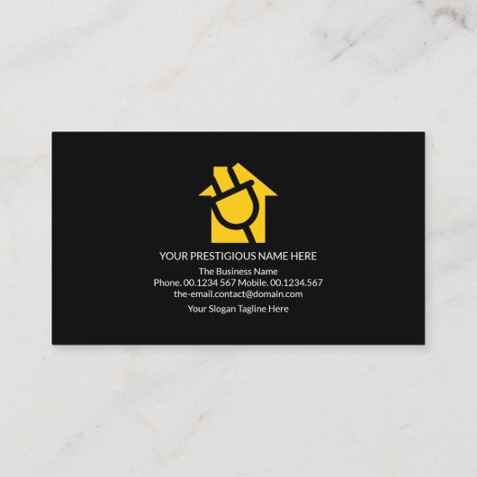 電気稲妻クリエイティブ電球 名刺 (裏面)