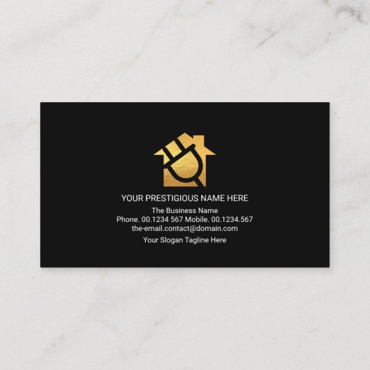 電気稲妻ストカラフルライク電気技師 名刺 (裏面)