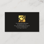 電気稲妻ストライク金ゴールド電源プラグ 名刺 (裏面)