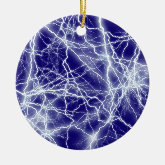 電気稲妻スパークセラミックスラウンドオーナメント セラミックオーナメント (正面)