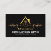 電気稲妻パワーズ金ゴールドバルブホーム 名刺 (正面)