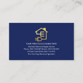 電気稲妻力計ゲージ電気技師 名刺 (裏面)