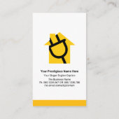 電気稲妻打電球電気技師 名刺 (裏面)