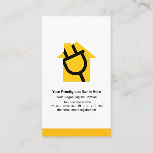 電気稲妻打電球電気技師 名刺 (裏面)