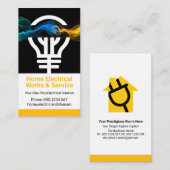 電気稲妻打電球電気技師 名刺 (正面/裏面)