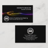 電気稲妻車の詳細 名刺 (正面/裏面)