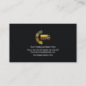 電気稲妻金ゴールドラインボックストラックドライバ 名刺 (裏面)