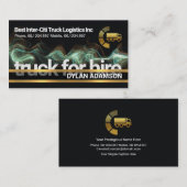 電気稲妻金ゴールドラインボックストラックドライバ 名刺 (正面/裏面)