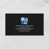 電気稲妻金ゴールド電気回路フレーム 名刺 (裏面)