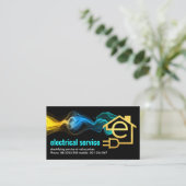 電気稲妻電力レターE 名刺 (スタンド正面)