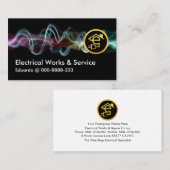 電気稲妻電荷金ゴールドホーム回路 名刺 (正面/裏面)