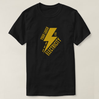 電気笑撃 ライトニング ボルト アート Tシャツ
