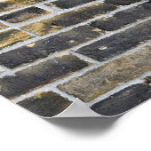 電気箱とワイヤを備えた格子状の市壁 ポスター (角)