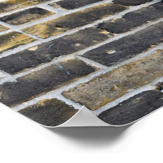 電気箱とワイヤを備えた格子状の市壁 ポスター (角)