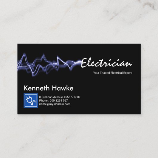 電気素晴らし稲妻充電電気技師 名刺 (正面)