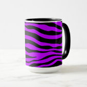 電気紫色のシマウマは縞で飾ります; フィギュアスケート マグカップ (正面右)