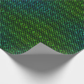 電気緑のスネークスキンのDragonscaleのギフトの紙 ラッピングペーパー (角)