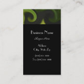 電気緑の渦巻の技術の名刺 名刺 (裏面)