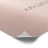 電気脱毛・脱毛・除毛の料金表 ローズグリッター ポスター (角)