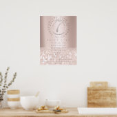 電気脱毛・脱毛 Rose Beauty1料金表 ポスター (キッチン)