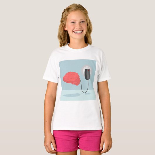 電気脳 Tシャツ (正面フル)