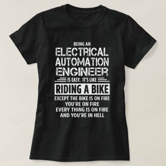 電気自動化技術者 Tシャツ (デザイン正面)
