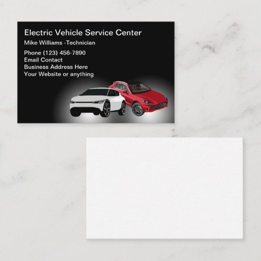 電気自動車サー車のビス 名刺 (正面/裏面)