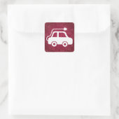 電気自動車ピクトグラム スクエアシール (バッグ)